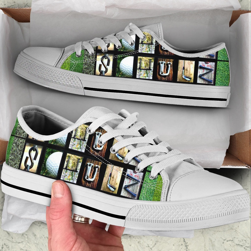 Schulz Golf Sign Low Top Shoes, Low Top Sneakers, Sneakers Low Top